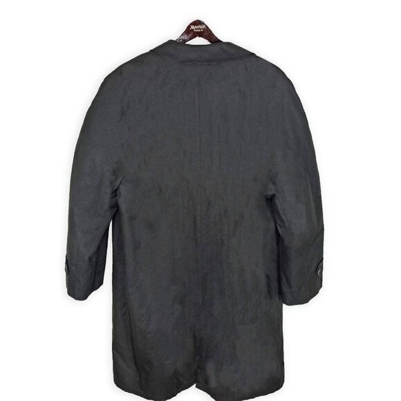 Vintage Tack Room Long Black Overcoat Jacket - Picture 2 of 8